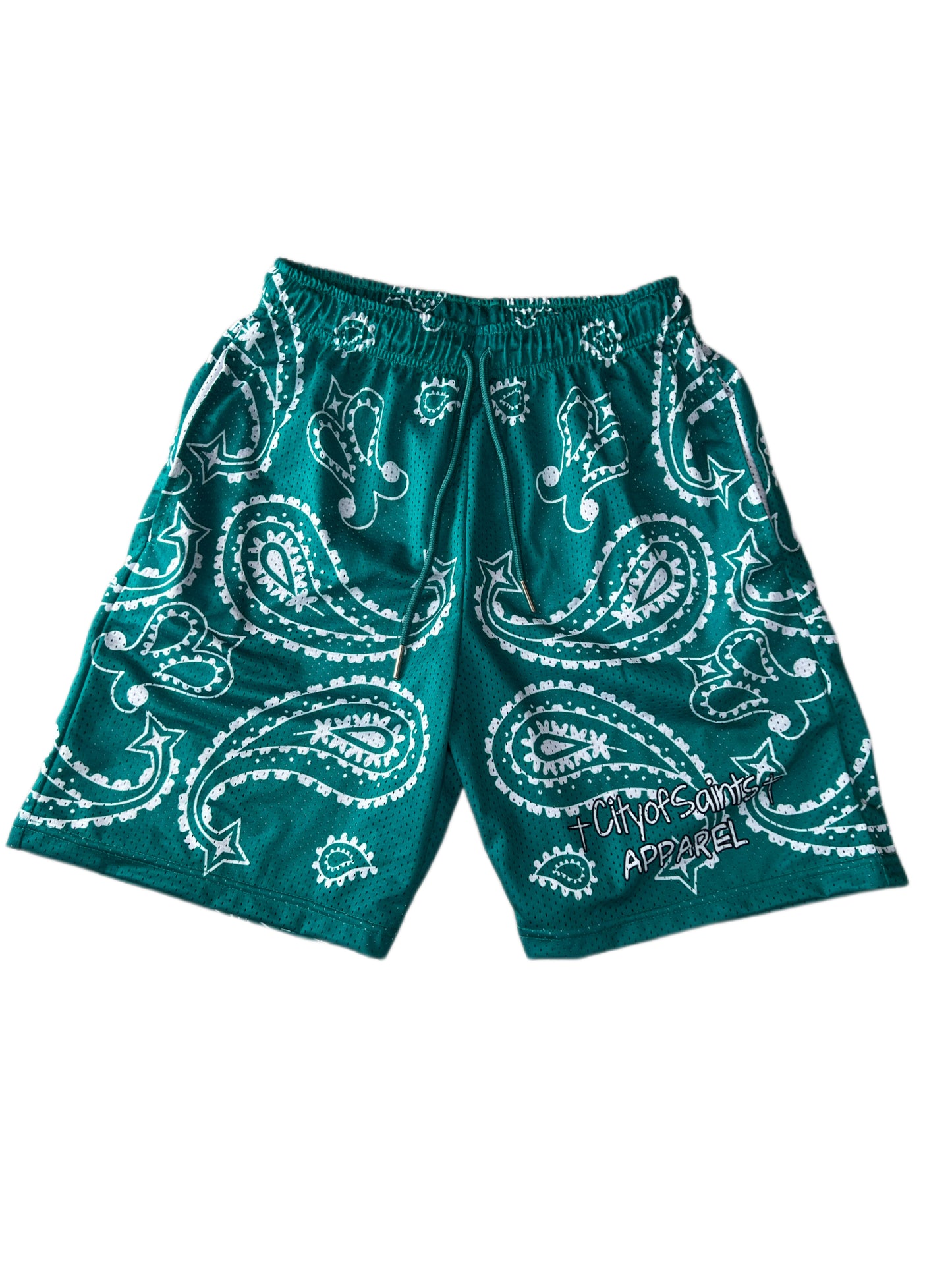 C$A Shorts Paisley Green