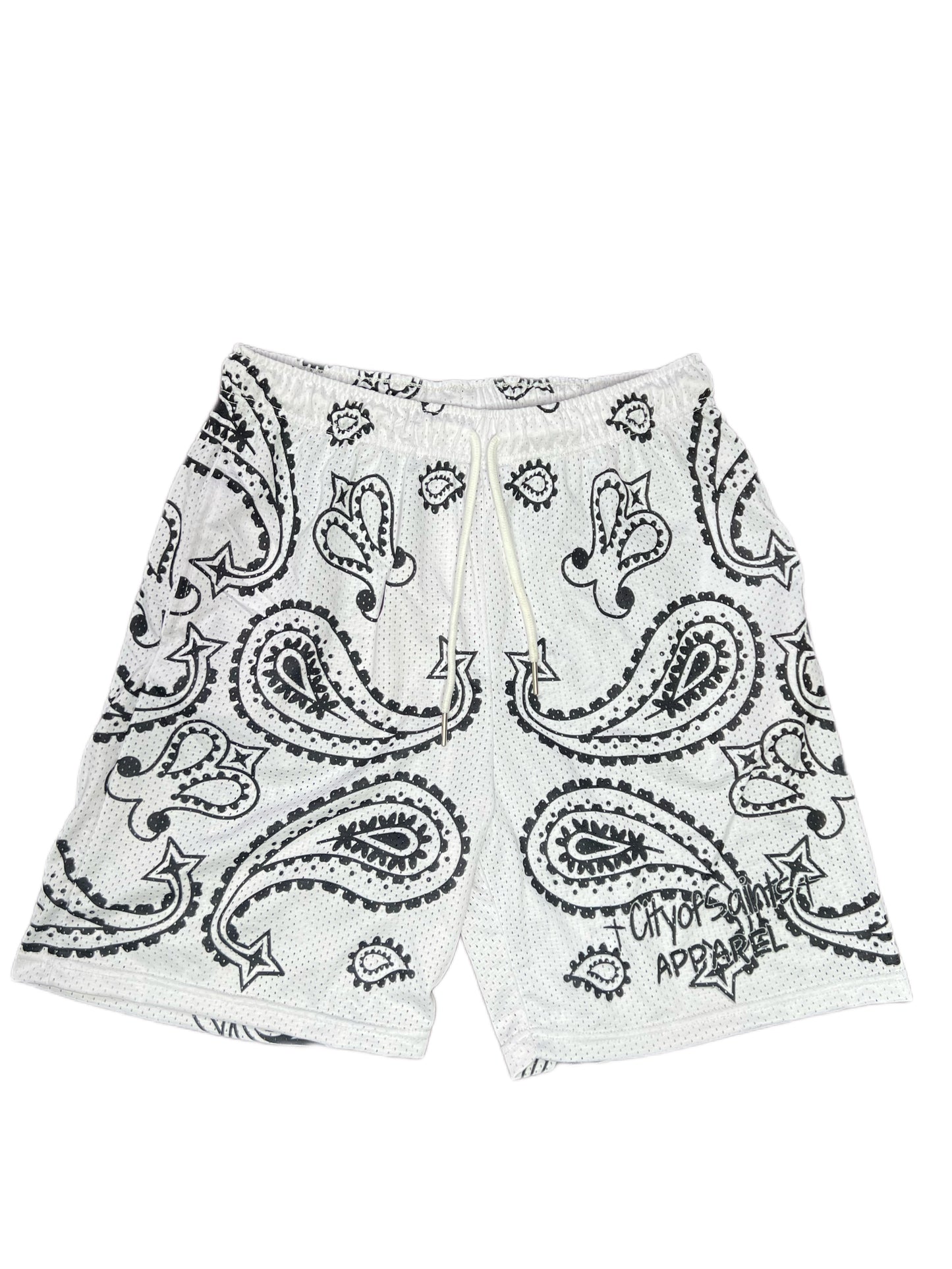 C$A Shorts Paisley White