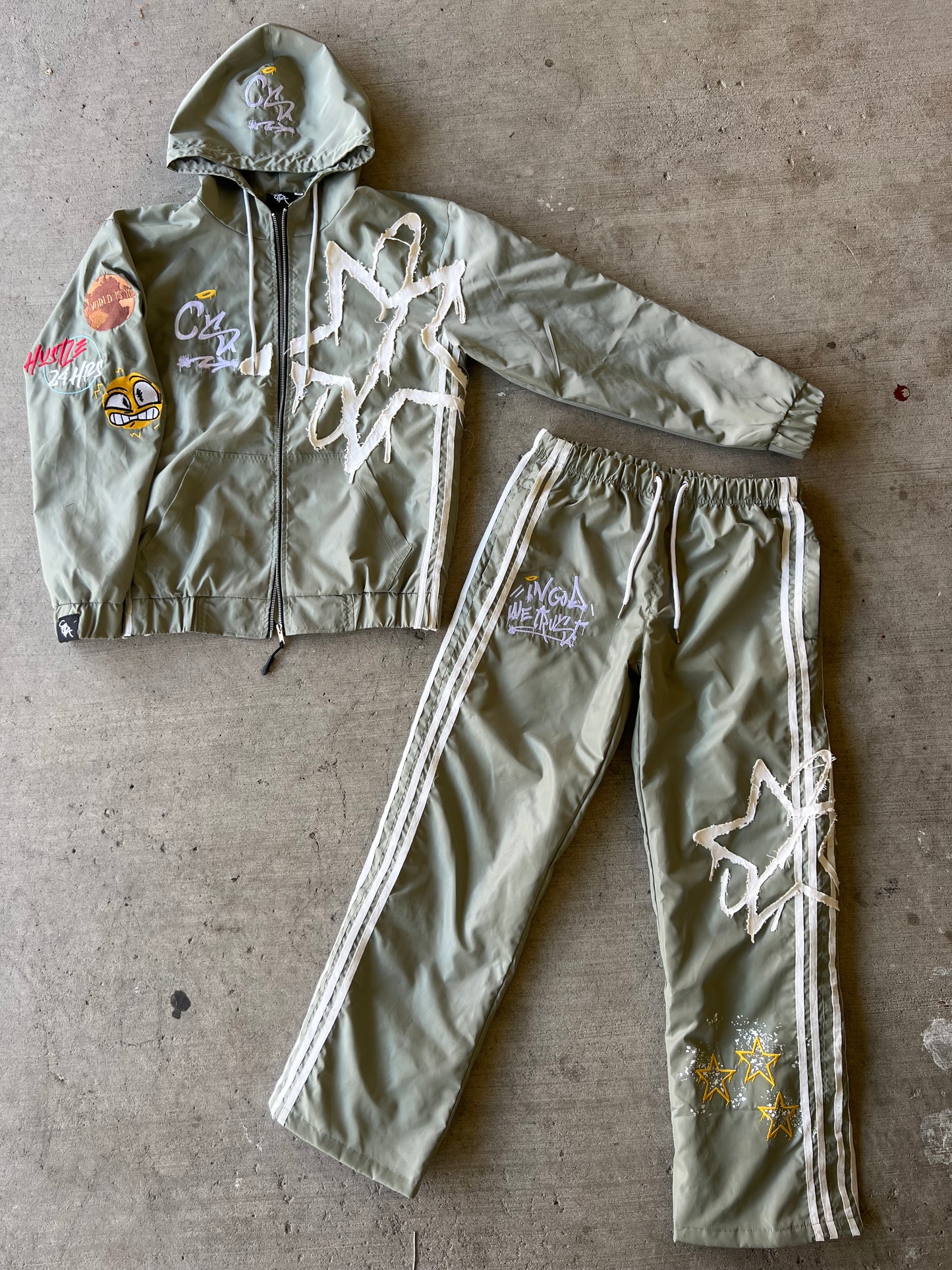C$A Green Windbreaker