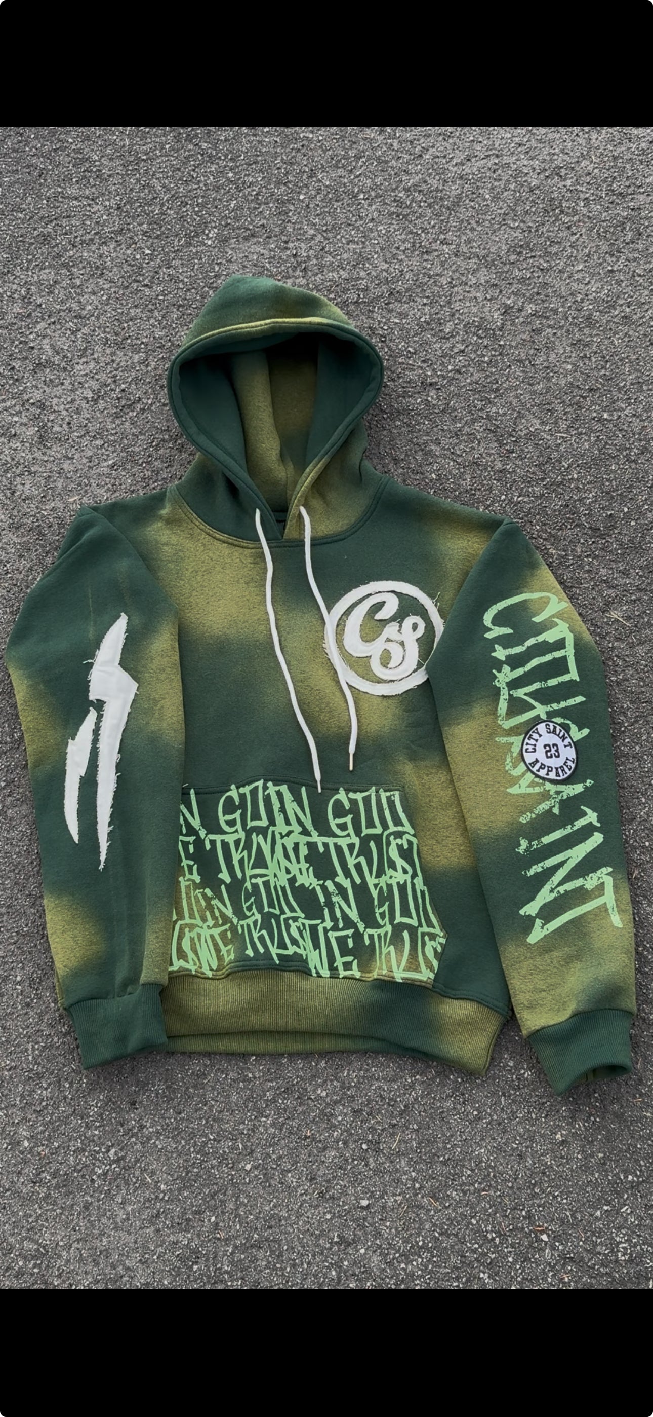 'Graffiti' Full Set Washed Green