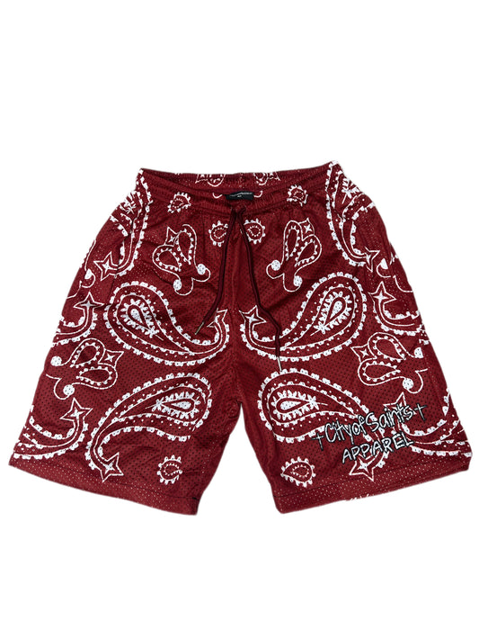 C$A Shorts Paisley Red