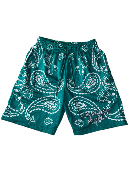 C$A Shorts Paisley Green