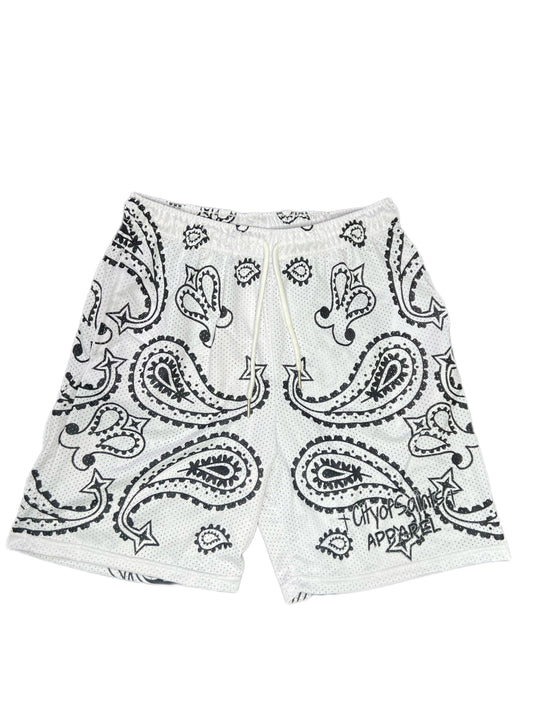 C$A Shorts Paisley White