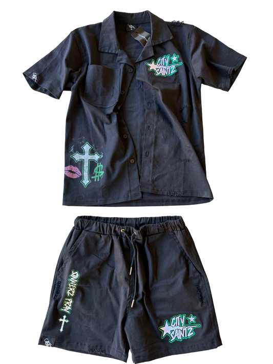 C$A BLACK/GREEN MIND$TATE
